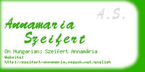 annamaria szeifert business card